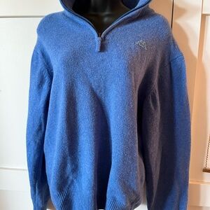 Lambswool Robe Di Kappa cornflower Blue Sweater stunning m quarter zip knit